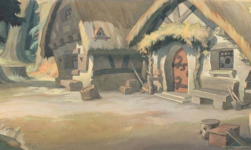 Snow White's hut zoom background