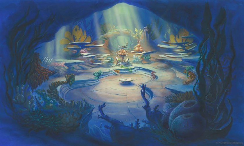 The Little Mermaid underwater zoom background