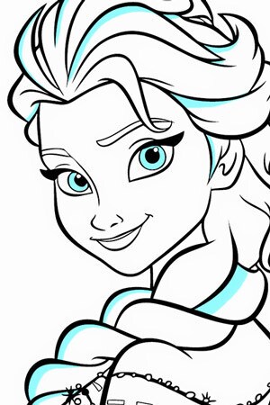 Download Elsa Colouring Page | Disney Create UK