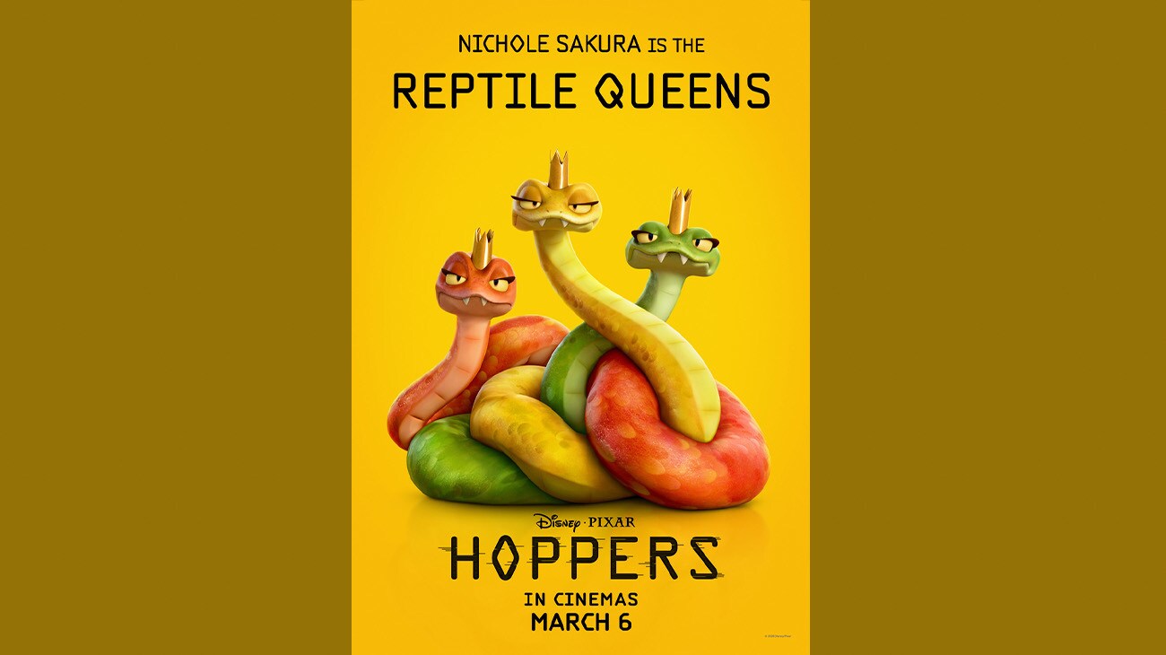 Nichole Sakura is the Reptile Queens | Disney•Pixar | Hoppers | Only in cinemas March