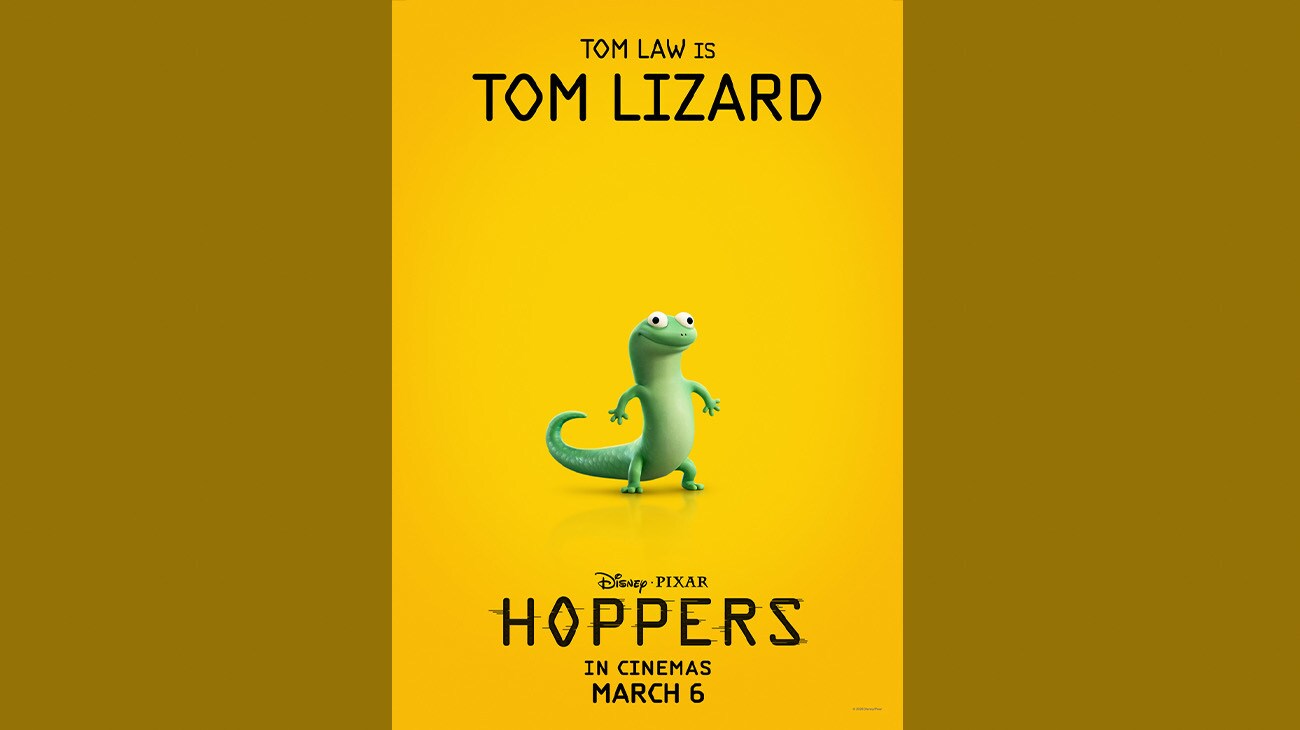 Tom Law is Tom Lizard | Disney•Pixar | Hoppers | Only in cinemas March