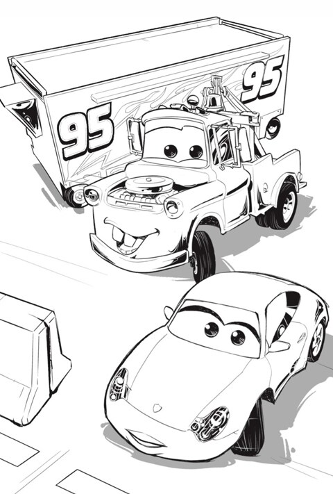 cars coloring pages sally