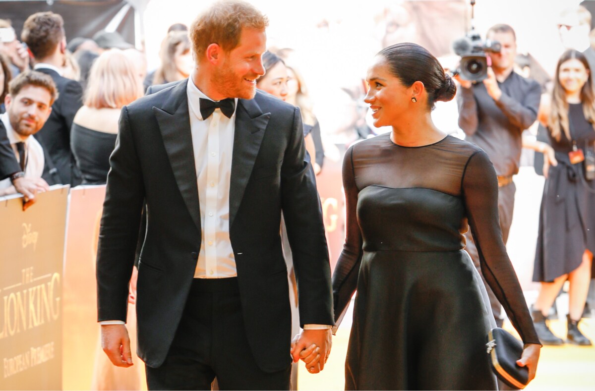 The Duke and Duchess of Sussex attend the European premiere of Disney's The Lion King 
