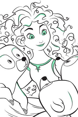 coloriage princesse merida