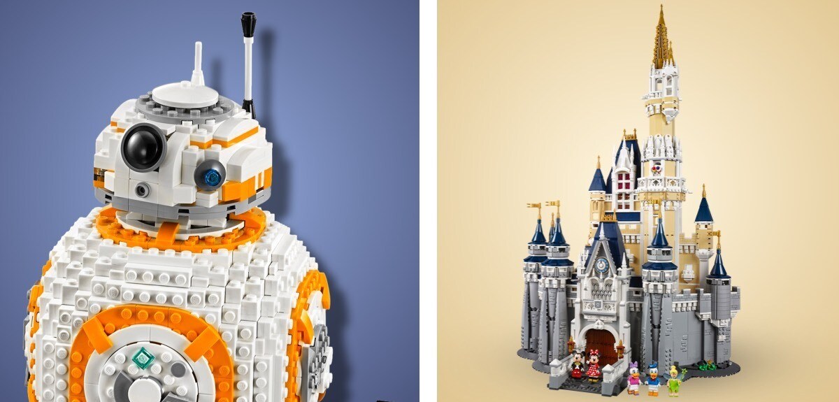 Castelo de LEGO Walt Disney World e LEGO BB-8