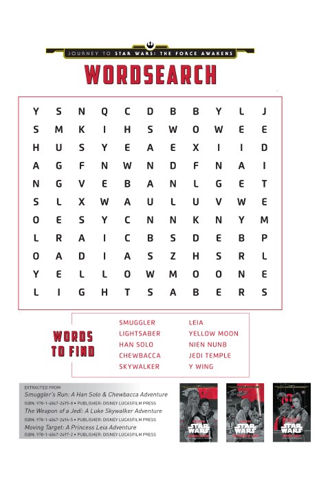 A Star Wars Word Search