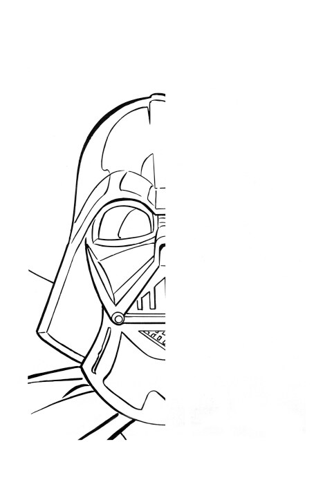 A half finished drawing or Darth Vader