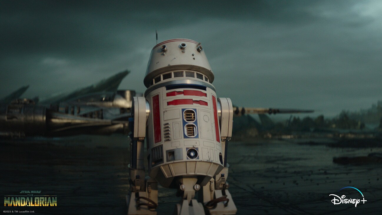 The droid R5-D4 in the Disney+ Original series, Star Wars: The Mandalorian, Season 3.
