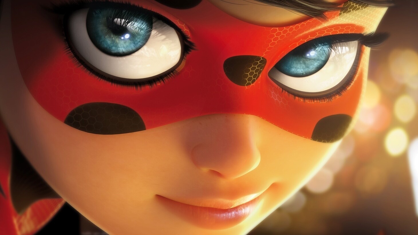 Een close-up van Ladybug uit Miraculous