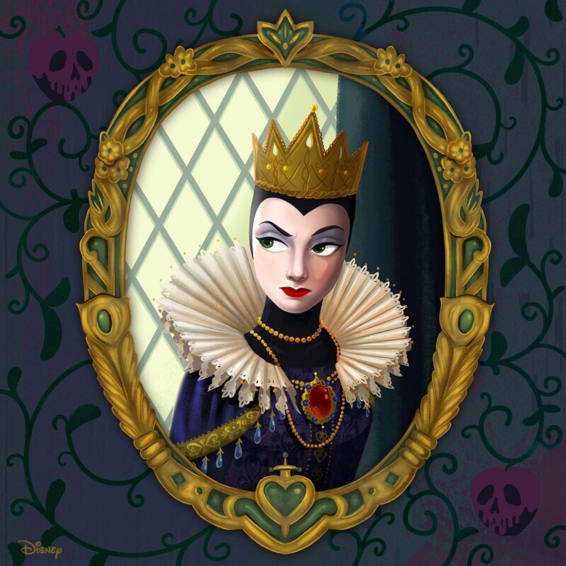  Portrait renaissance-inspired painting of The Evil Queen