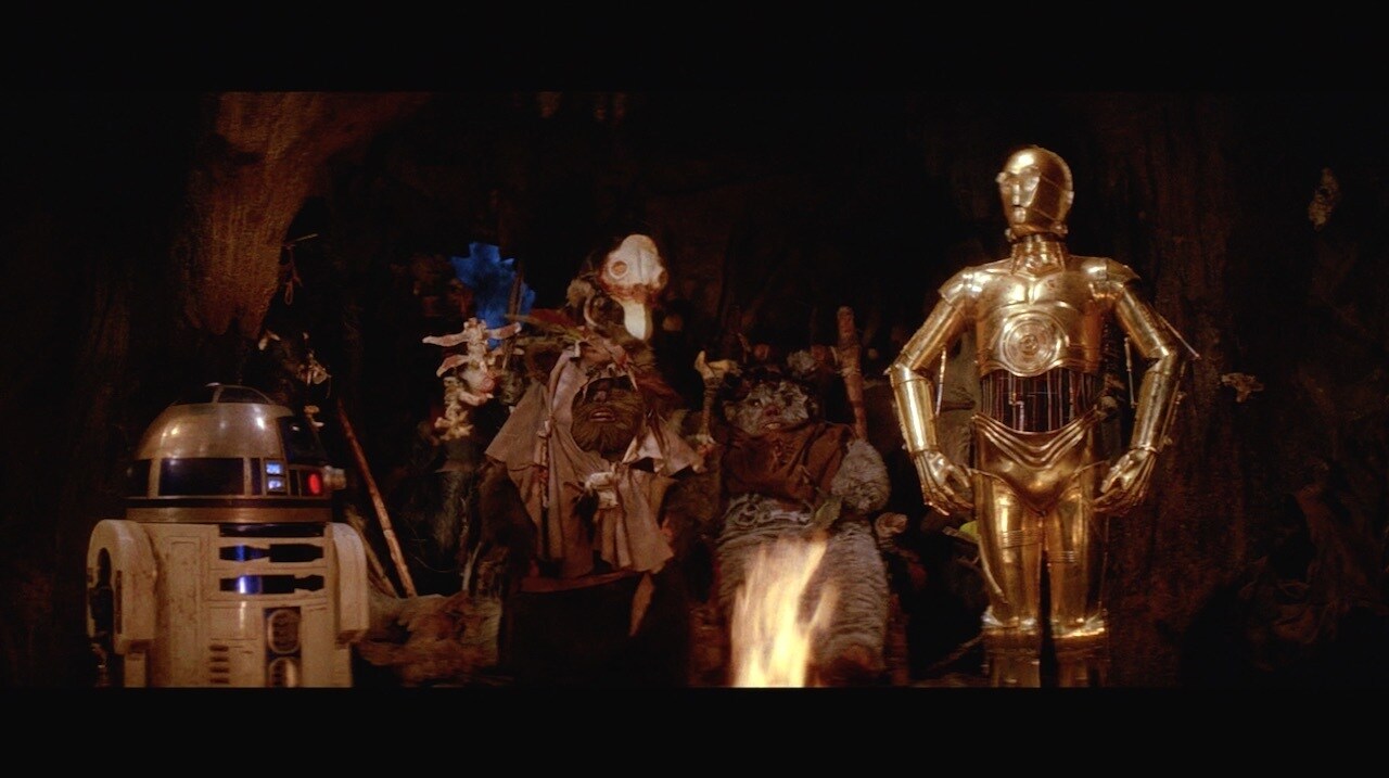 With the Ewok tribe gathered, C-3PO told the furry warriors the story of the Alliance’s fight aga...