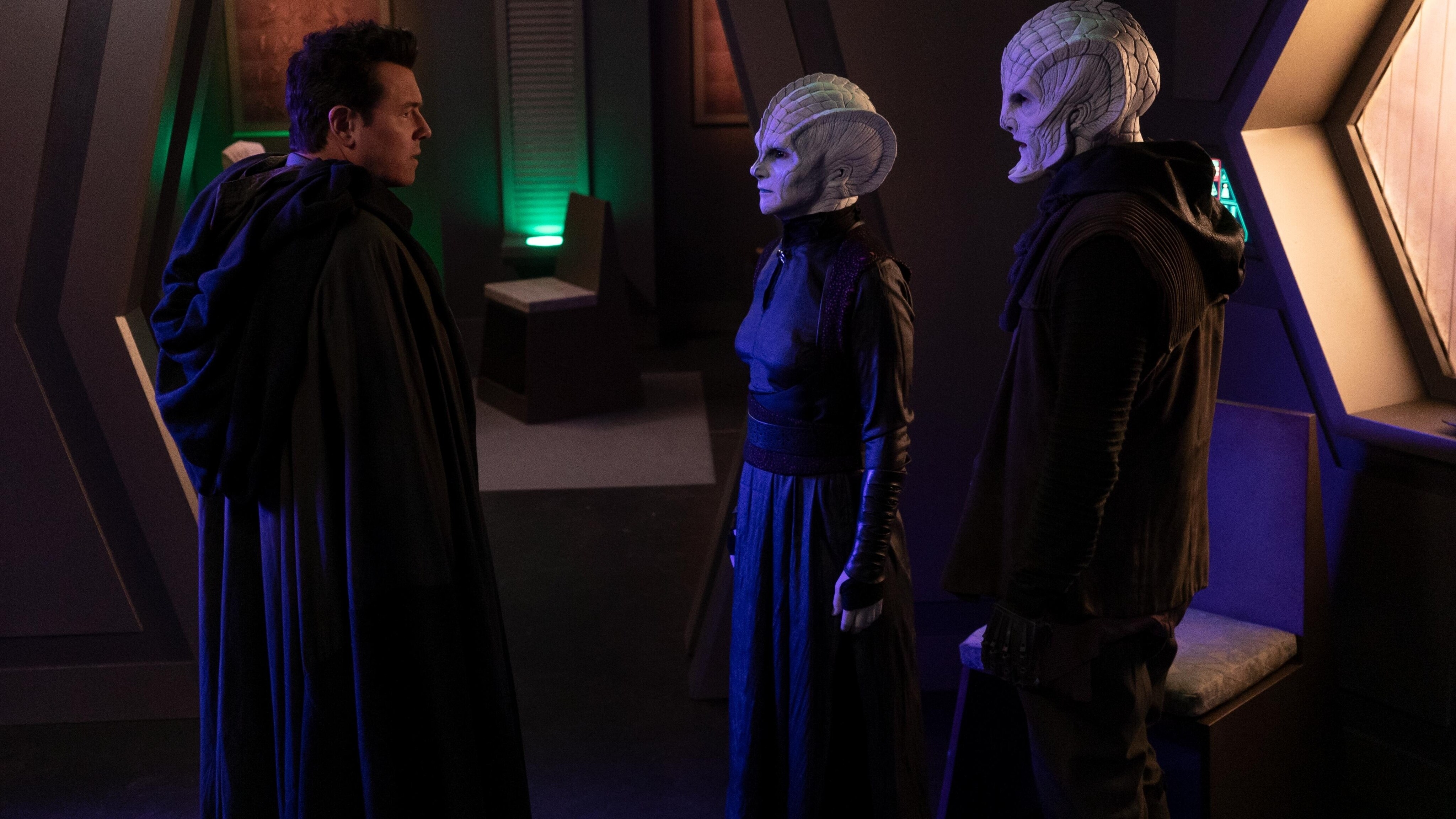 The Orville: New Horizons -- “Gently Falling Rain” - Episode 304 -- The Orville crew leads a Union delegation to sign a peace treaty with the Krill. Capt. Ed Mercer (Seth MacFarlane), shown. (Photo by: Kevin Estrada/Hulu)