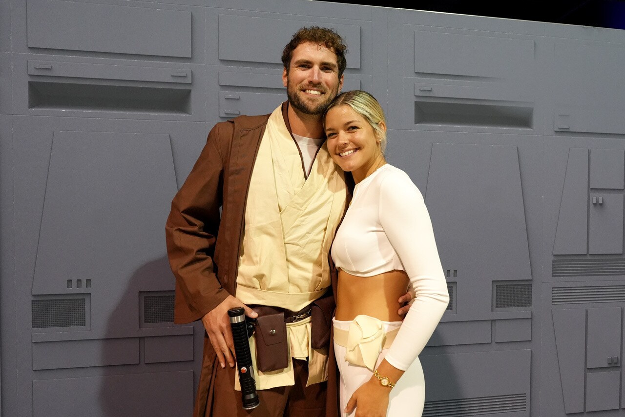 Tyler Bergantino and Gabby Gonzalez in Qui-Gon and Padme cosplay