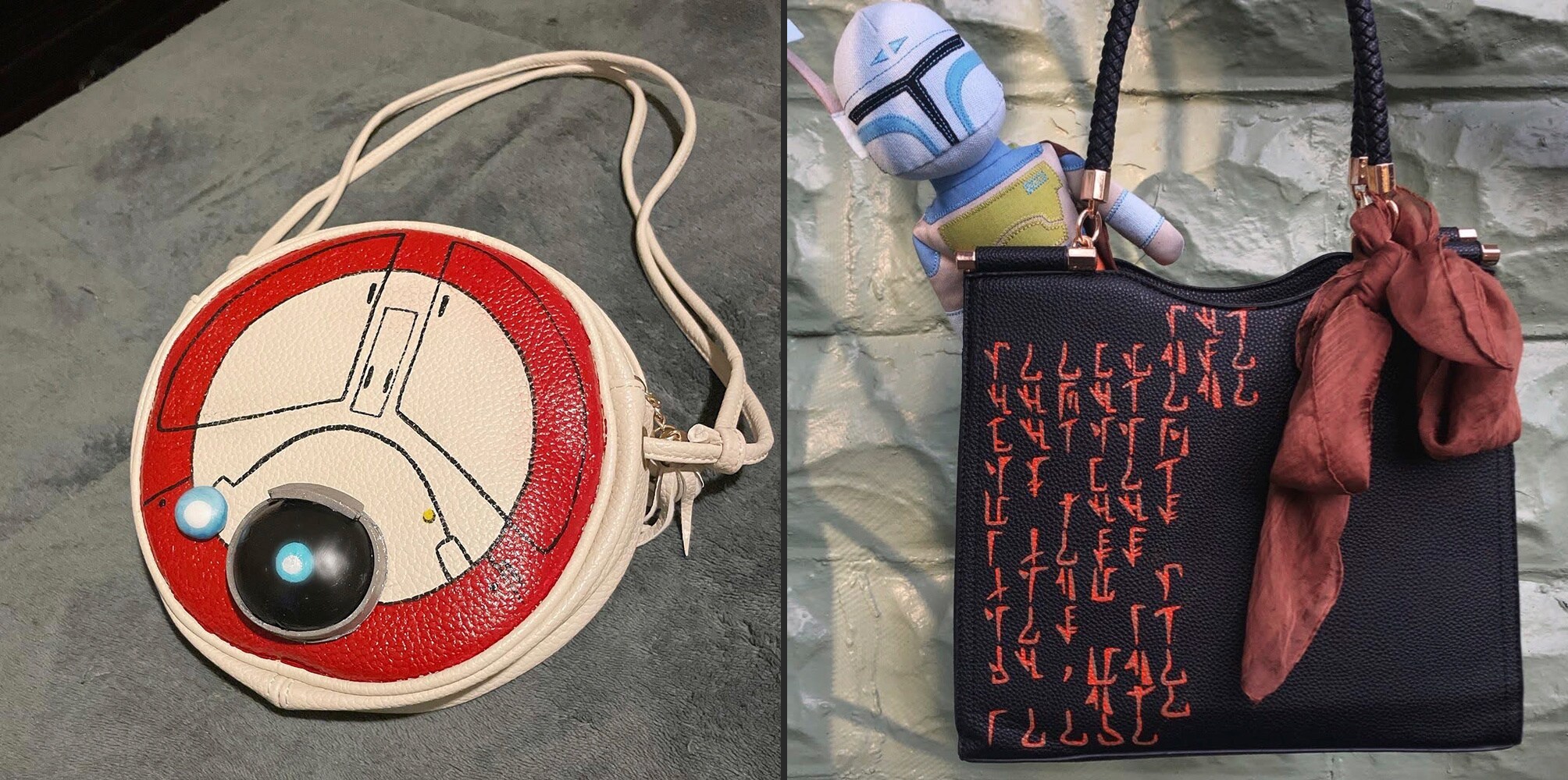 Tori Fox's Lola and Mandalorian inspired purses