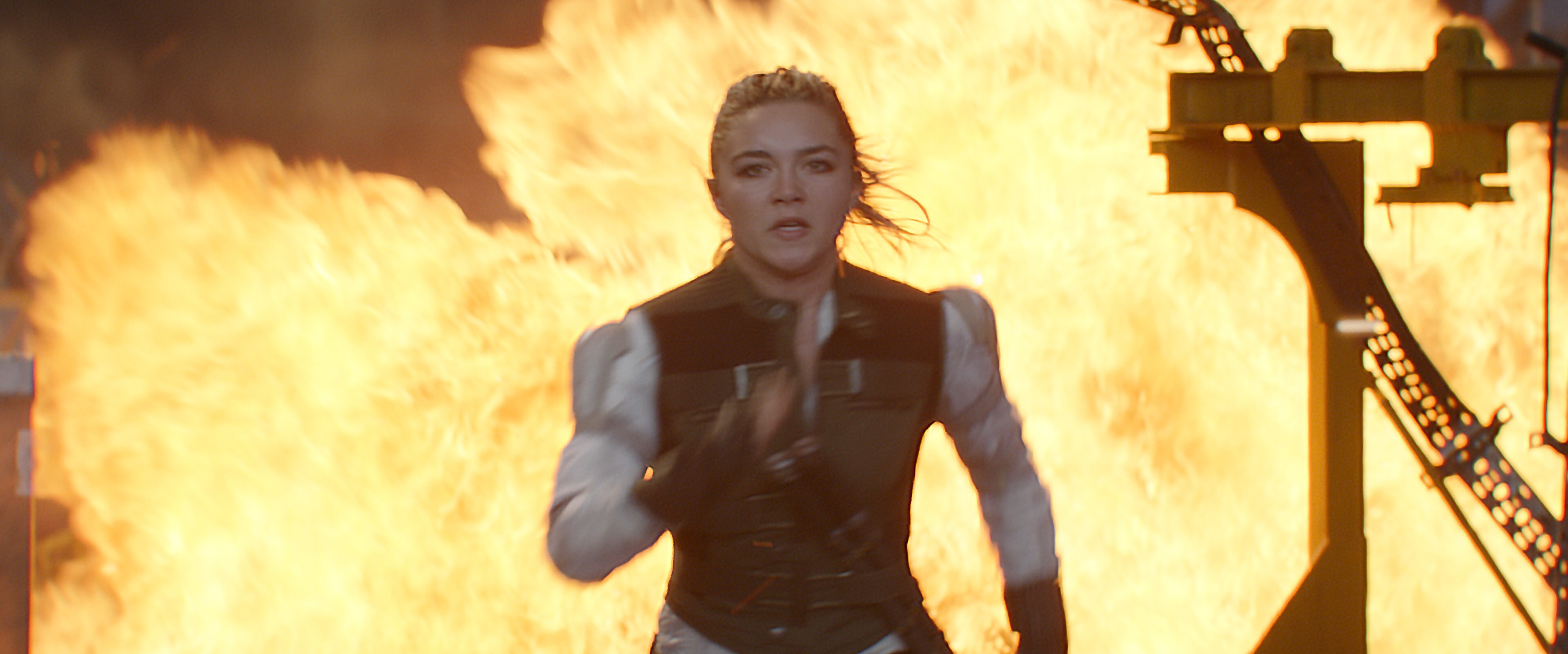 Yelena (Florence Pugh) in Marvel Studios' BLACK WIDOW, in theaters and on Disney+ with Premier Access. Photo courtesy of Marvel Studios. ©Marvel Studios 2021. All Rights Reserved.