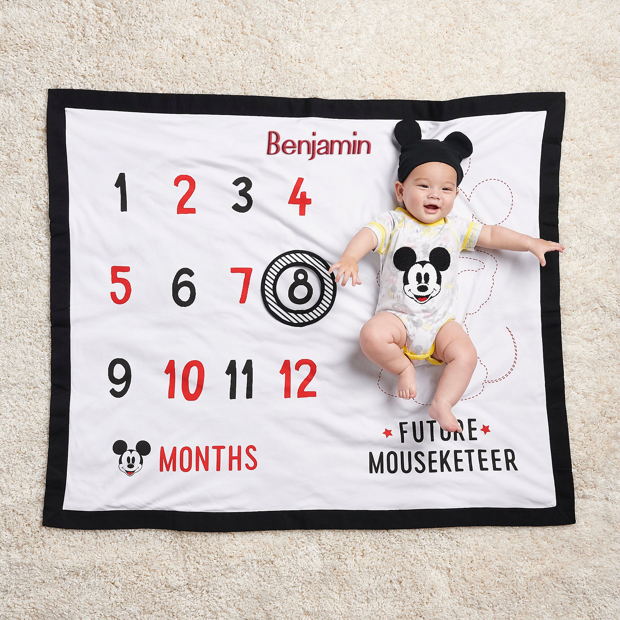 Mickey Mouse Milestone Blanket Set for Baby - Personalized