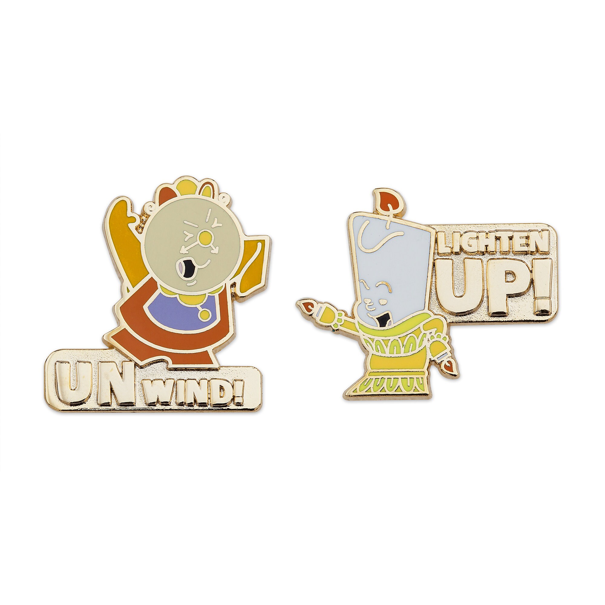 Cogsworth and Lumiere Pin Set - Beauty and the Beast