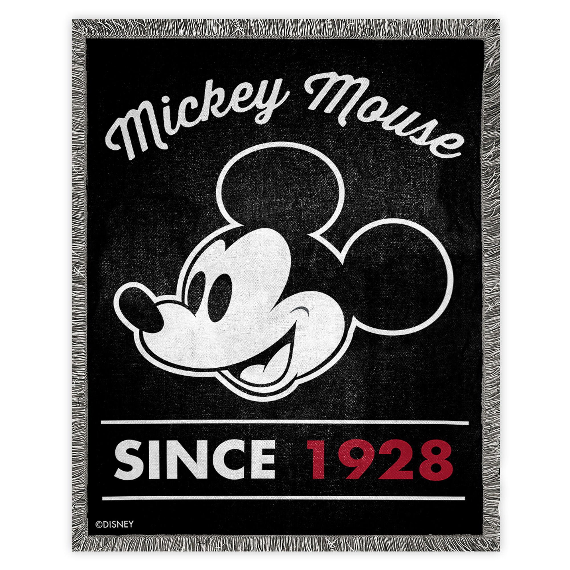 Mickey Mouse ''Since 1928'' Woven Tapestry Throw