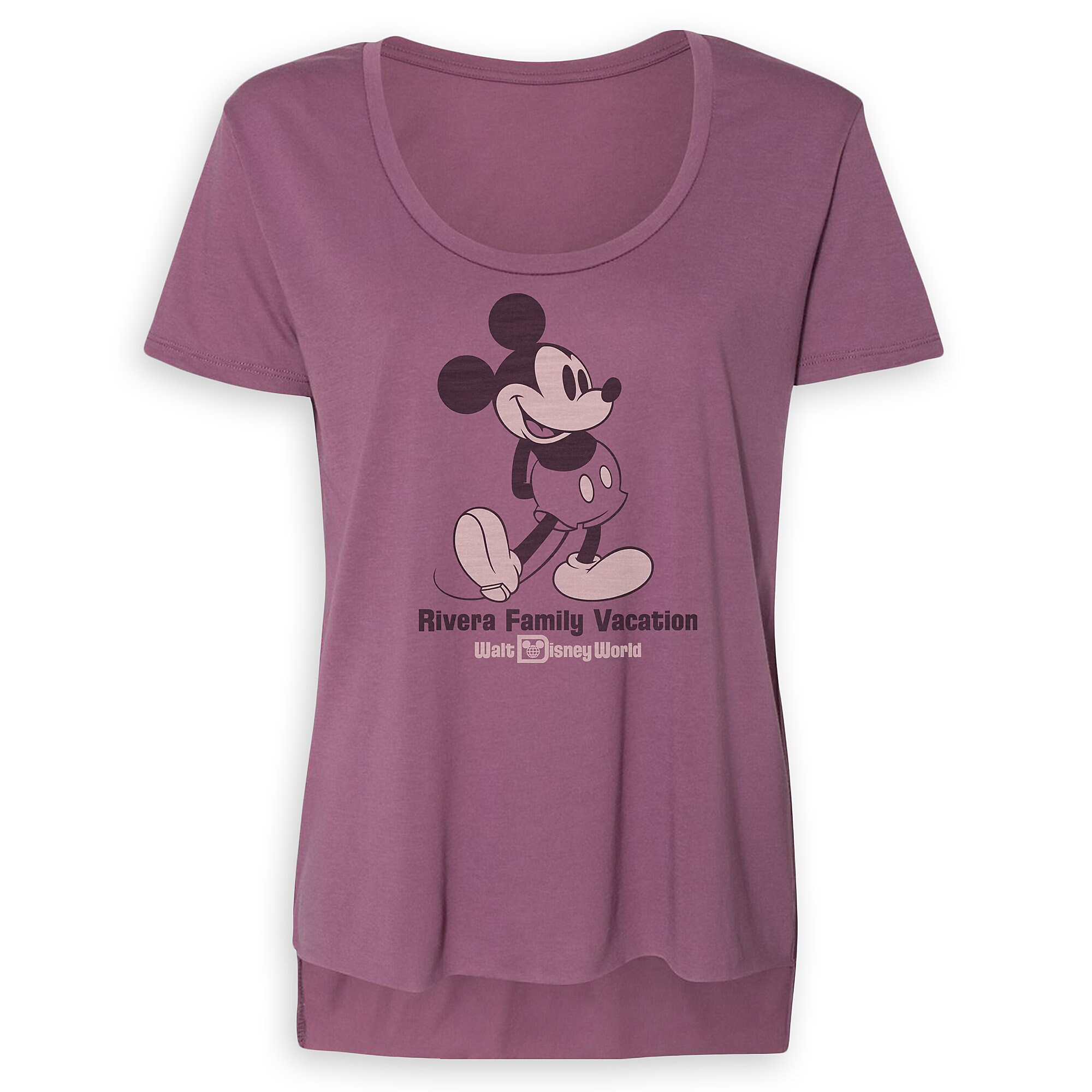 Women's Mickey Mouse Family Vacation Scoop Neck T-Shirt - Walt Disney World - Customized