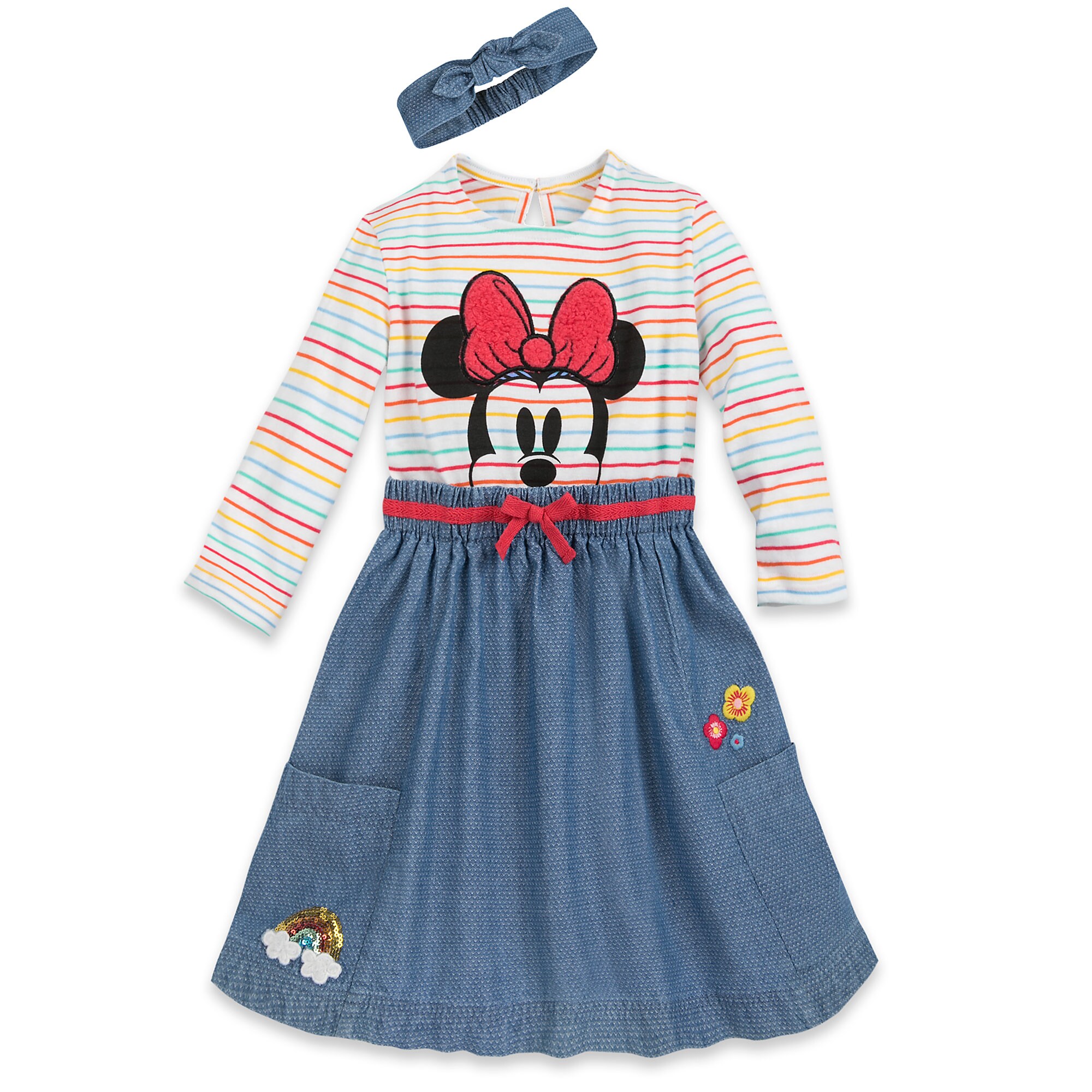 Minnie Mouse Dress and Headband Set for Girls