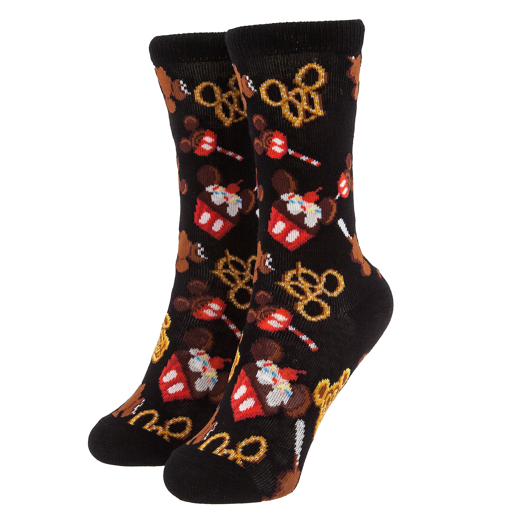 Mickey Mouse Disney Parks Food Icon Cupcake Socks for Kids