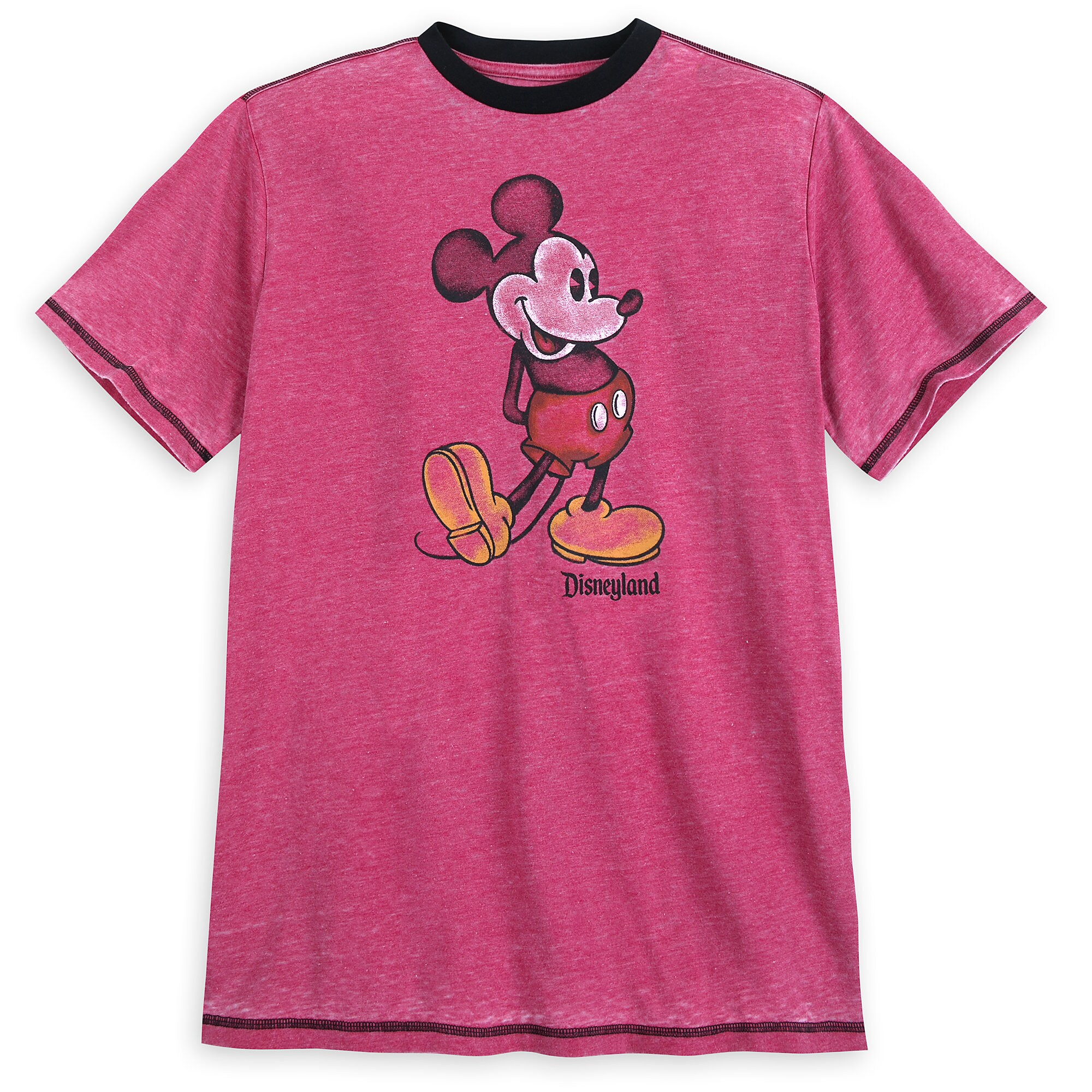 Mickey Mouse Classic Ringer T-Shirt for Men - Disneyland - Red