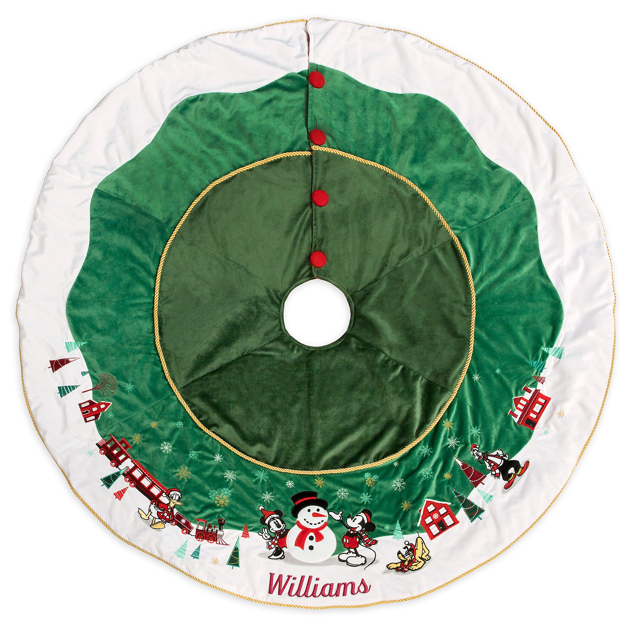 Mickey Mouse and Friends Holiday Tree Skirt - Personalized