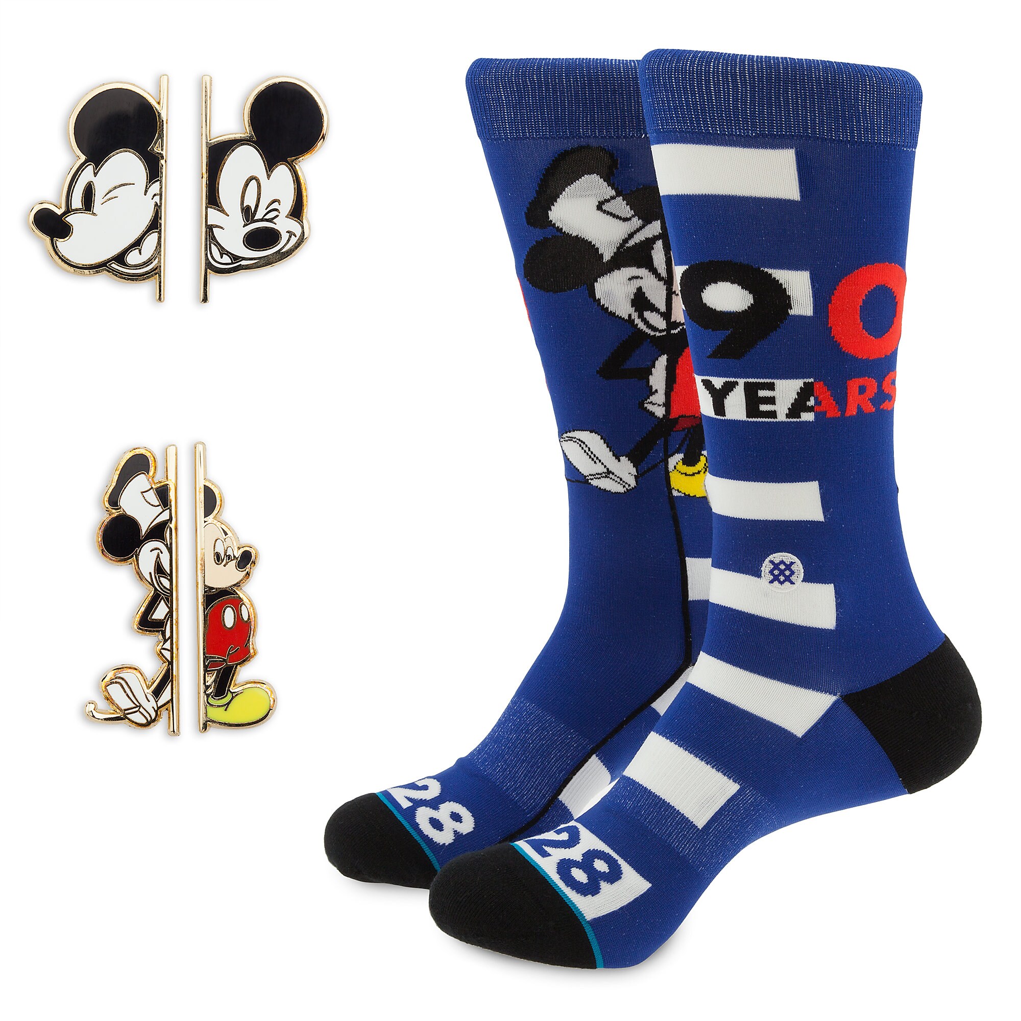 Mickey Mouse 90th Anniversary Socks and Pins Box Set by Stance