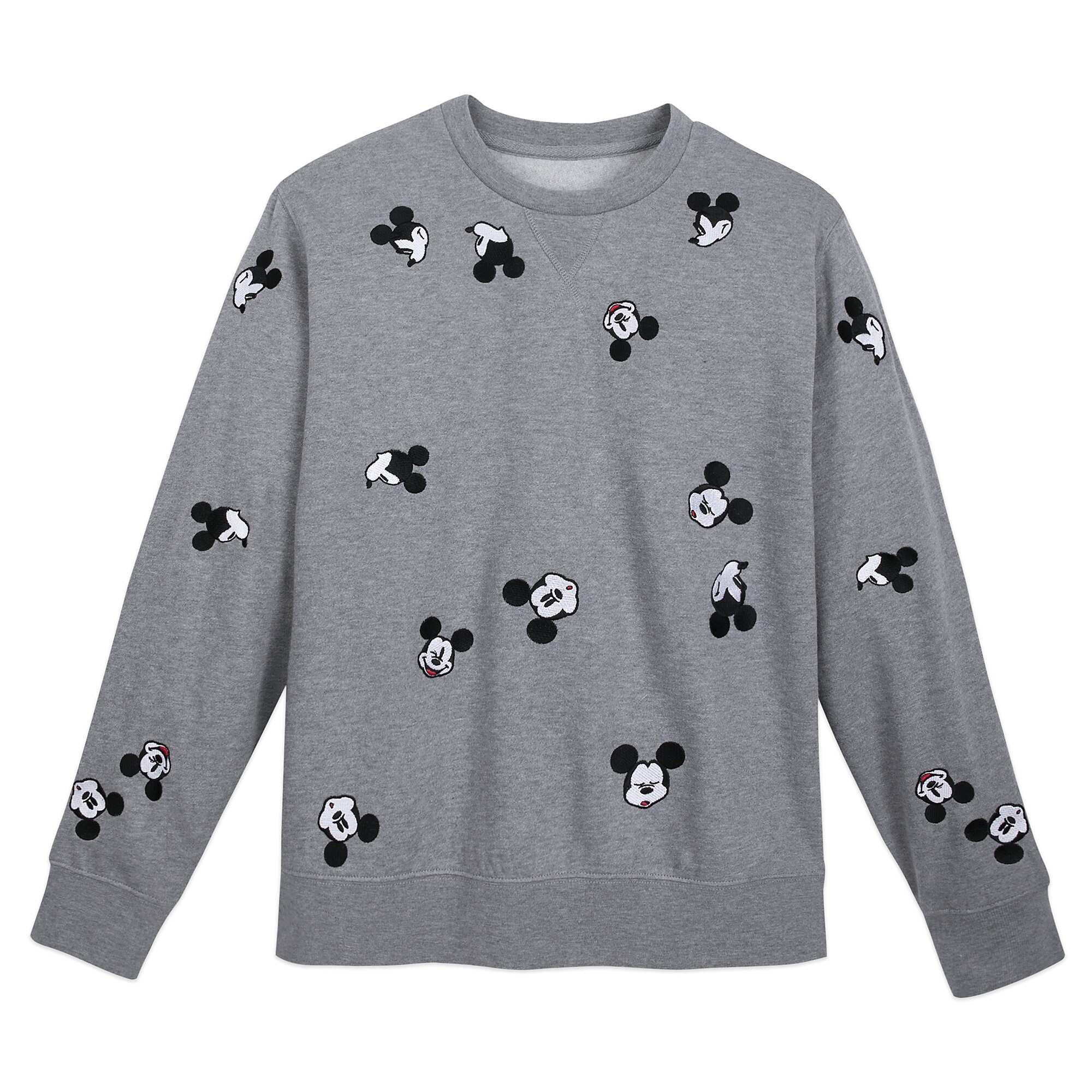 Mickey Mouse Pullover Sweater for Adults - Gray
