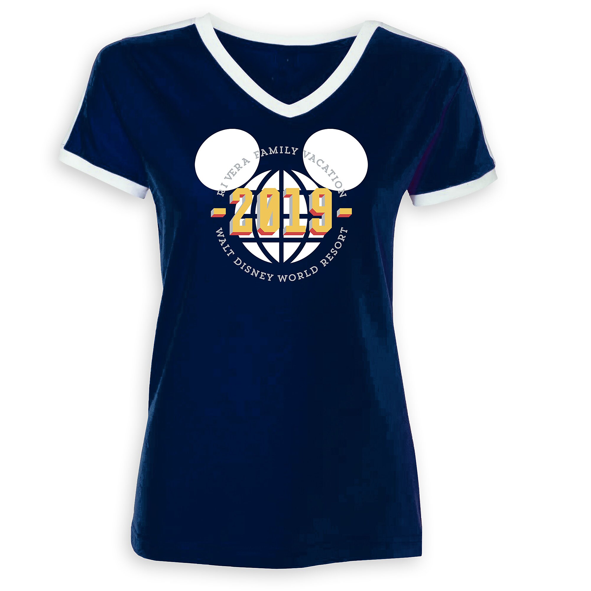 Women's Mickey Mouse Family Vacation Soccer T-Shirt - Walt Disney World Resort - 2019 - Customized