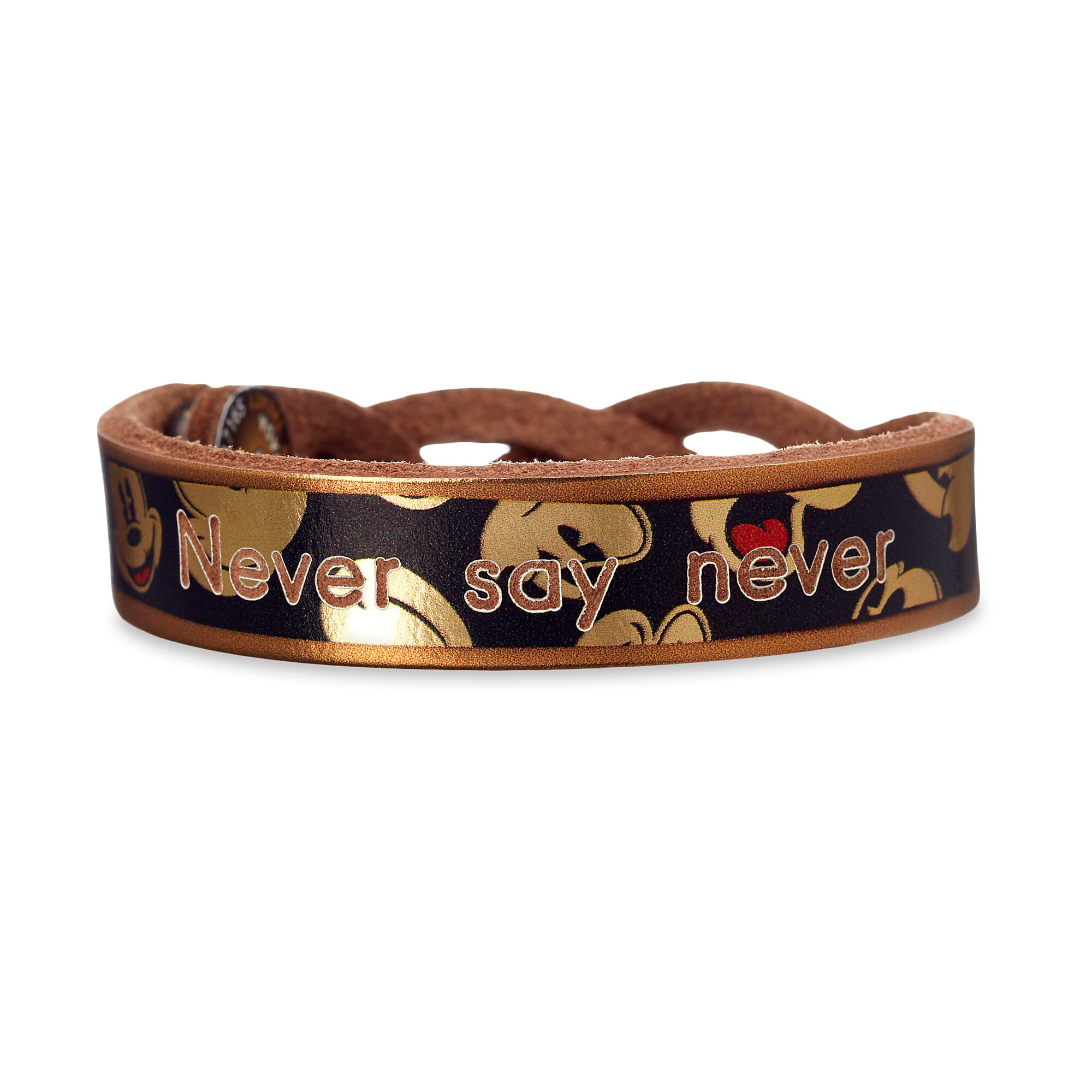 Mickey Mouse Braid Leather Bracelet - Personalizable