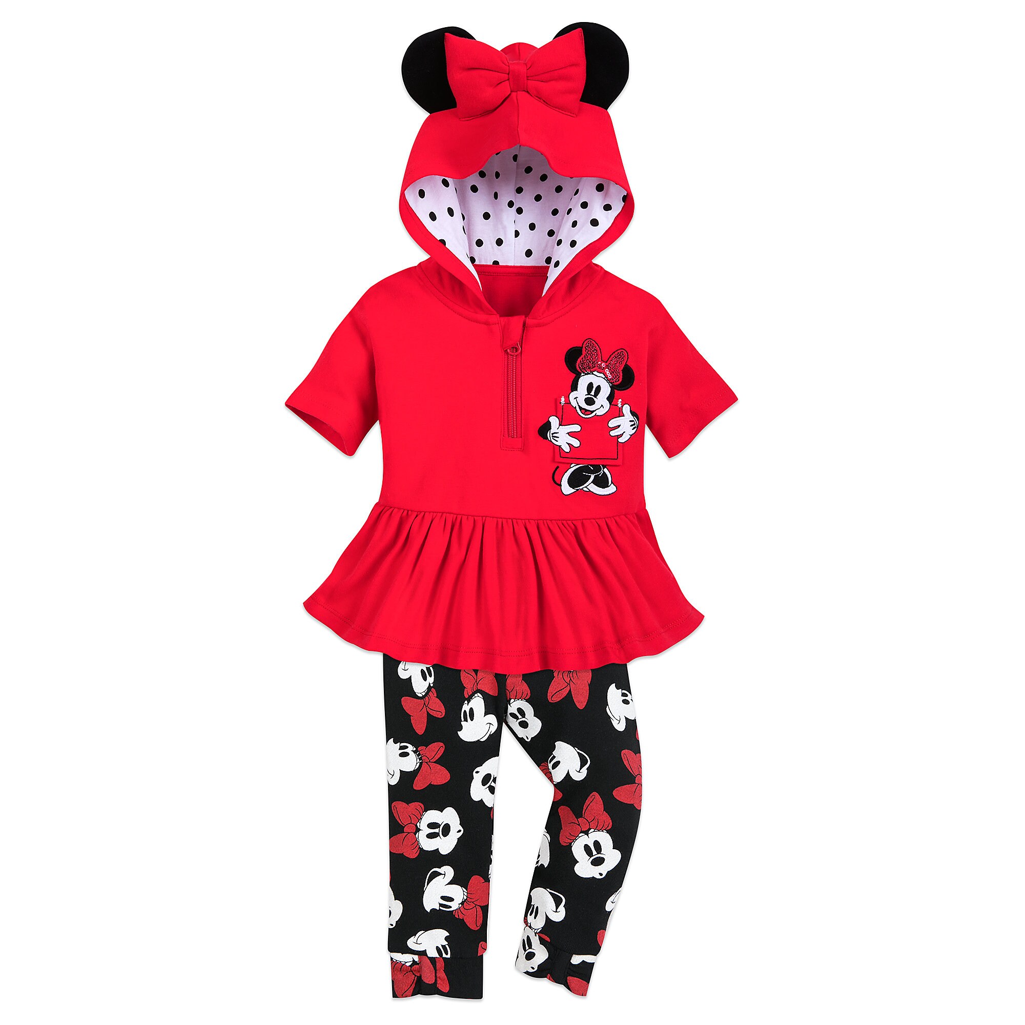 Minnie Mouse Hooded Shirt and Pants Set for Baby
