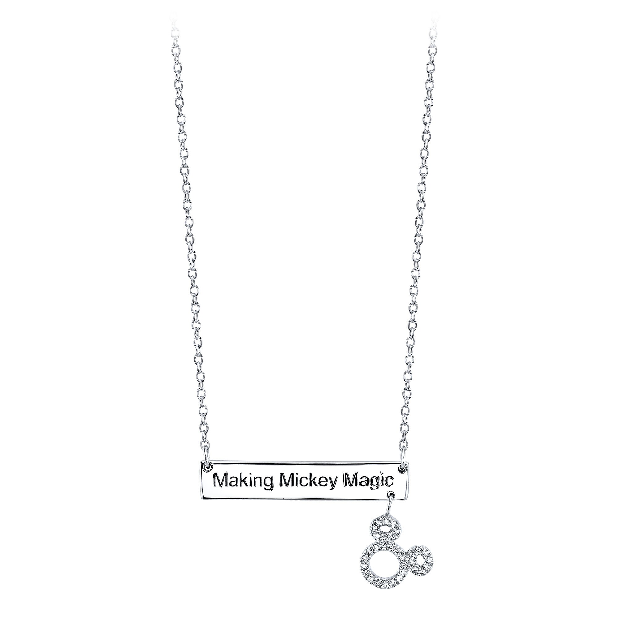 Mickey Mouse ''Making Mickey Magic'' Dangle Bar Necklace