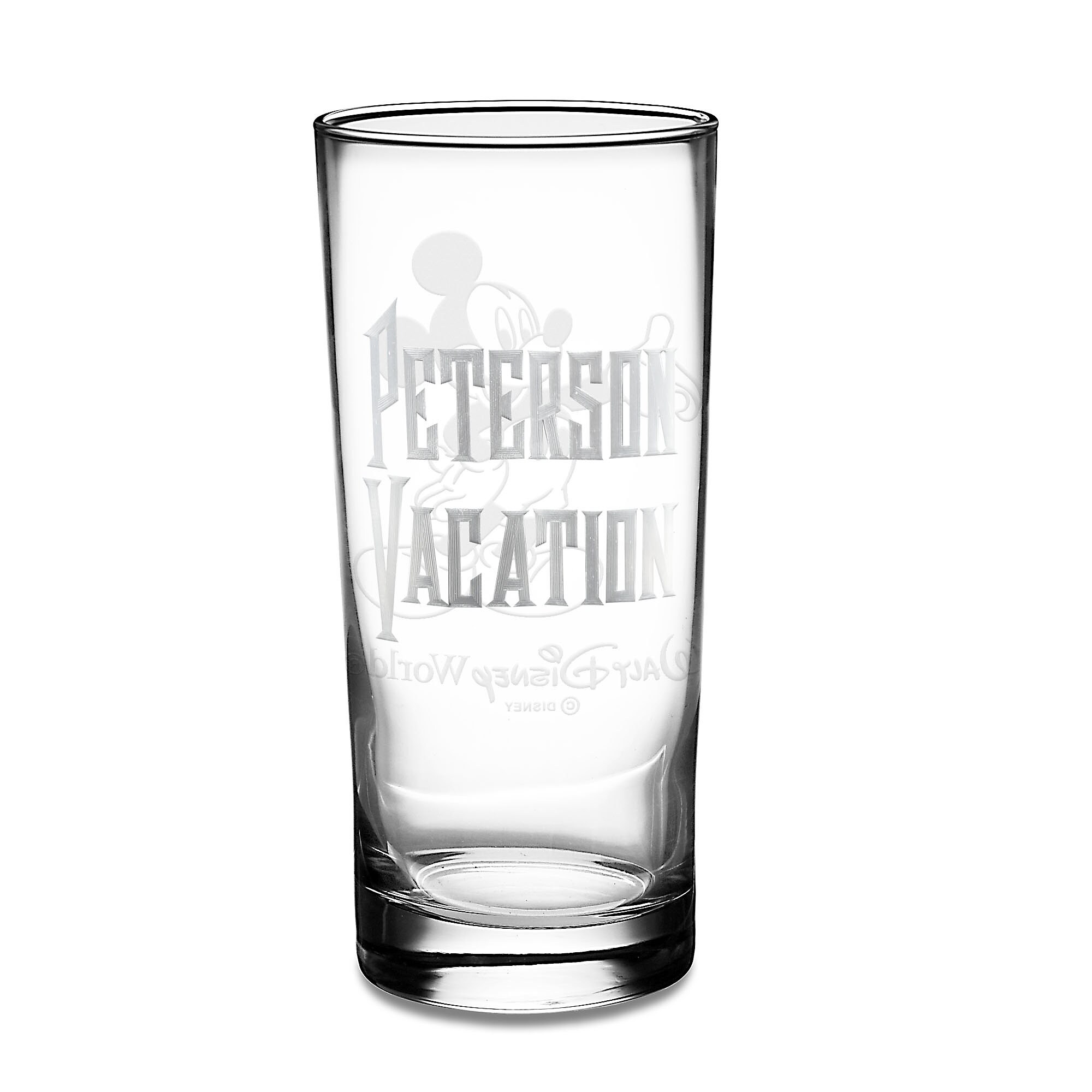 Mickey Mouse Glass Tumbler by Arribas - Personalizable
