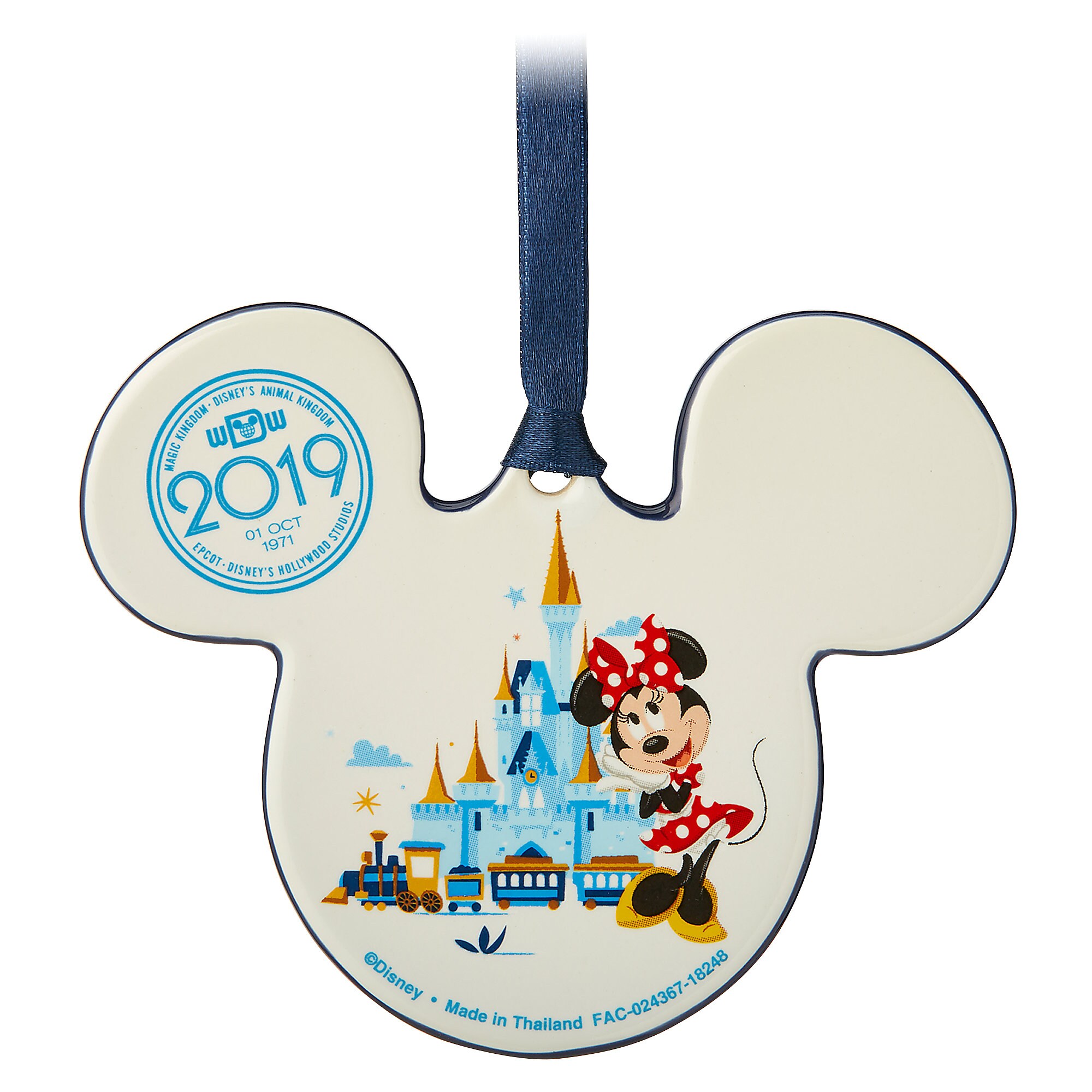 Mickey and Minnie Mouse Icon Ceramic Ornament - Walt Disney World 2019