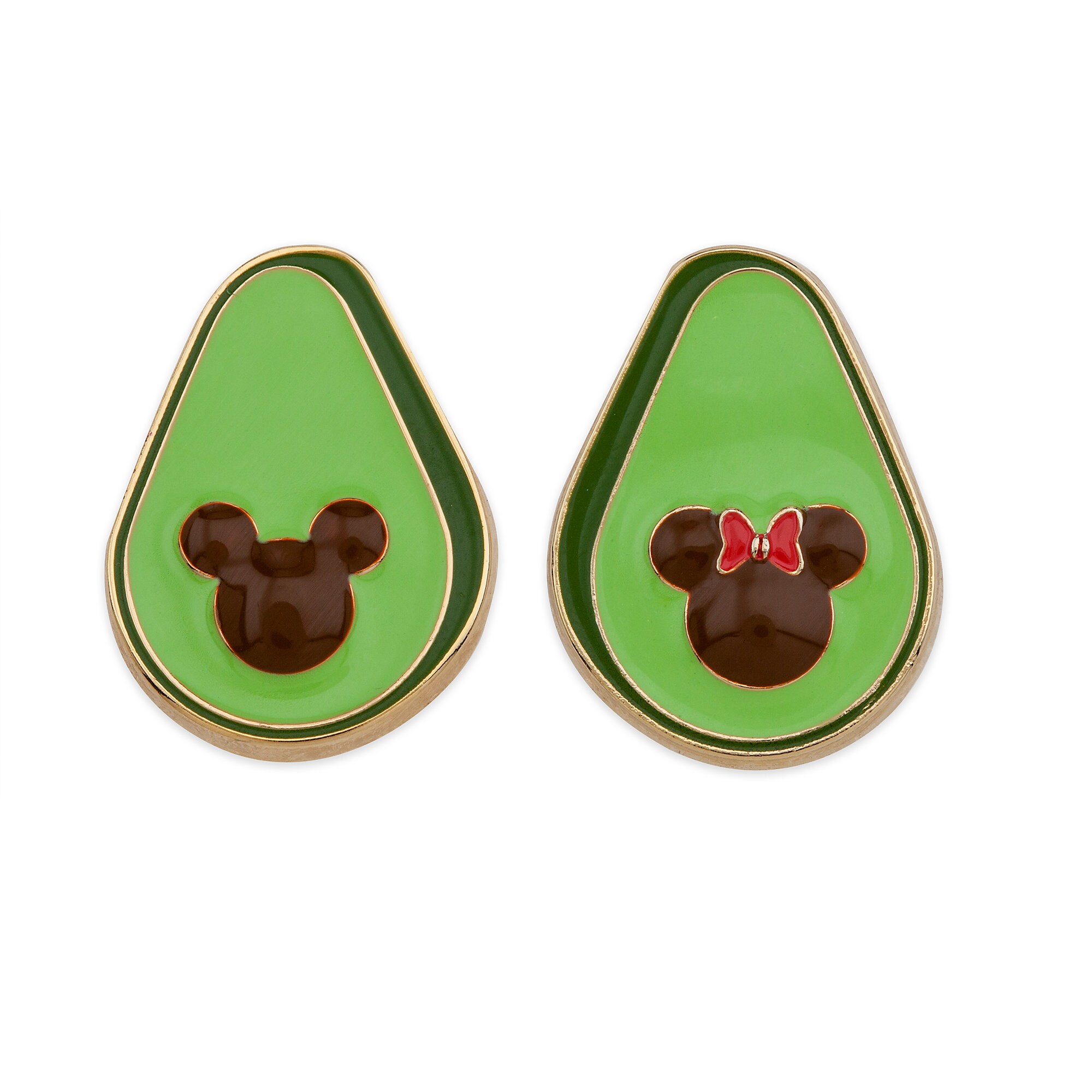 Mickey and Minnie Mouse Avocado Pin Set