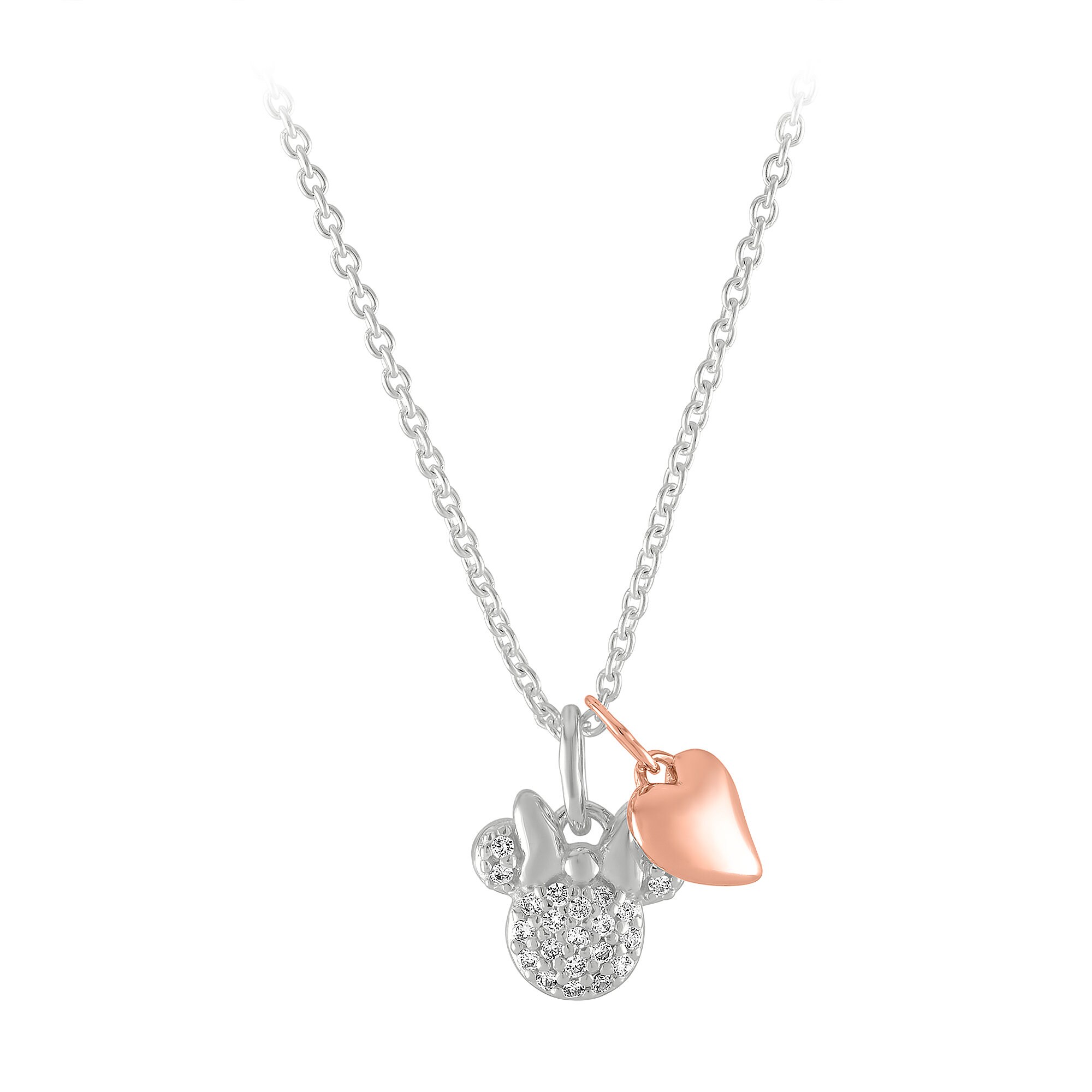 Minnie Mouse and Heart Necklace by Rebecca Hook