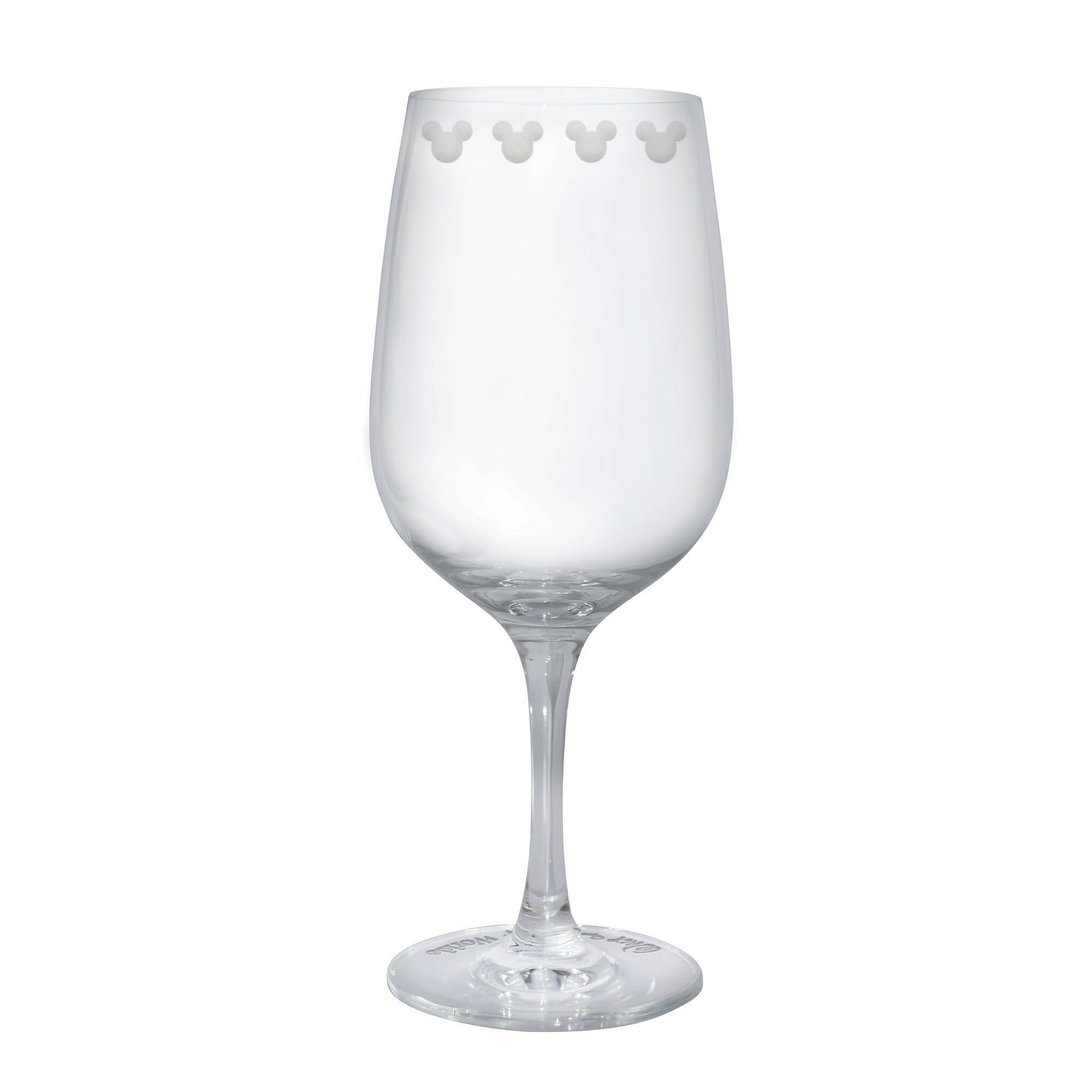 Mickey Mouse Icon Wine Glass by Arribas - Personalizable