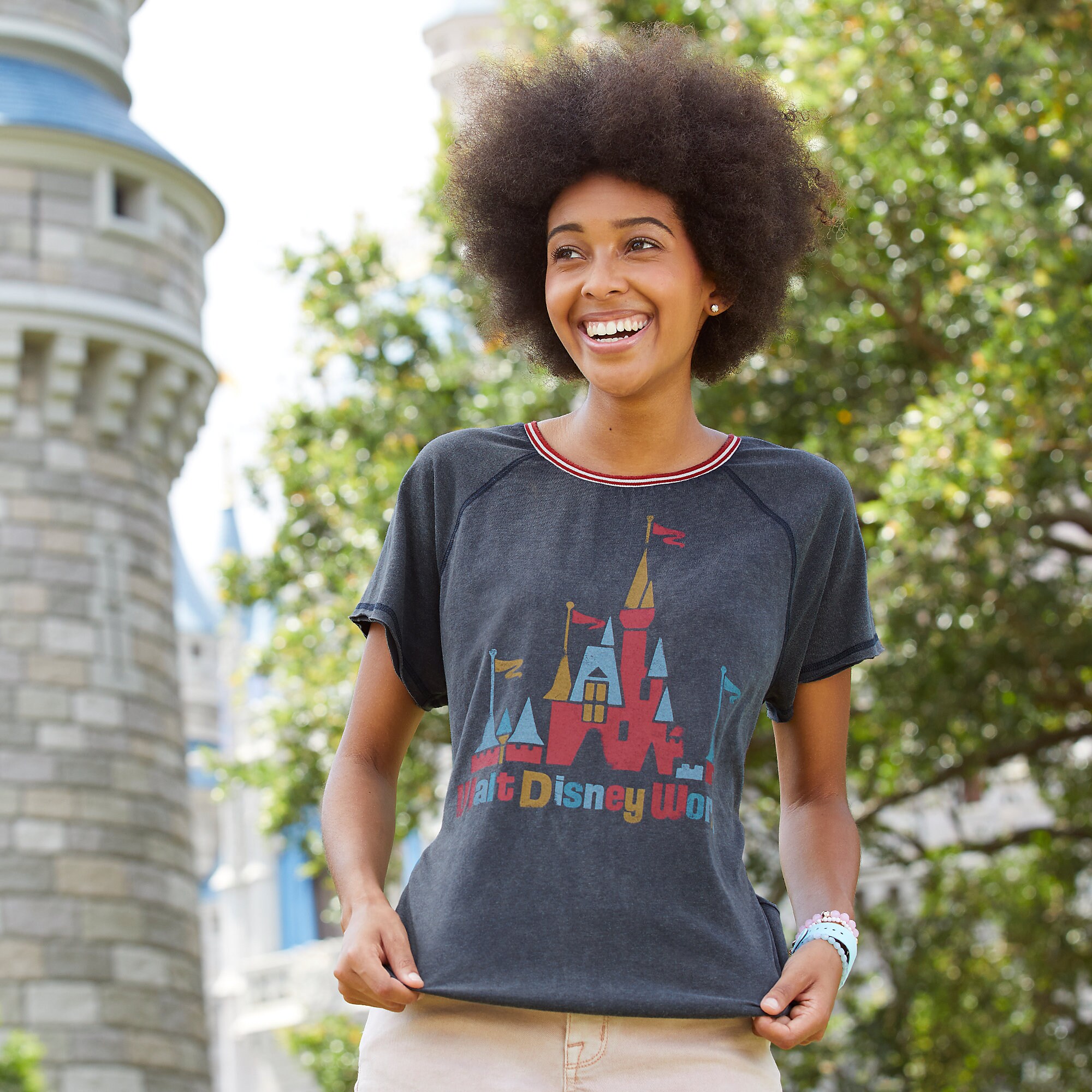 Fantasyland Castle Raglan T-Shirt for Women by Junk Food - Walt Disney World