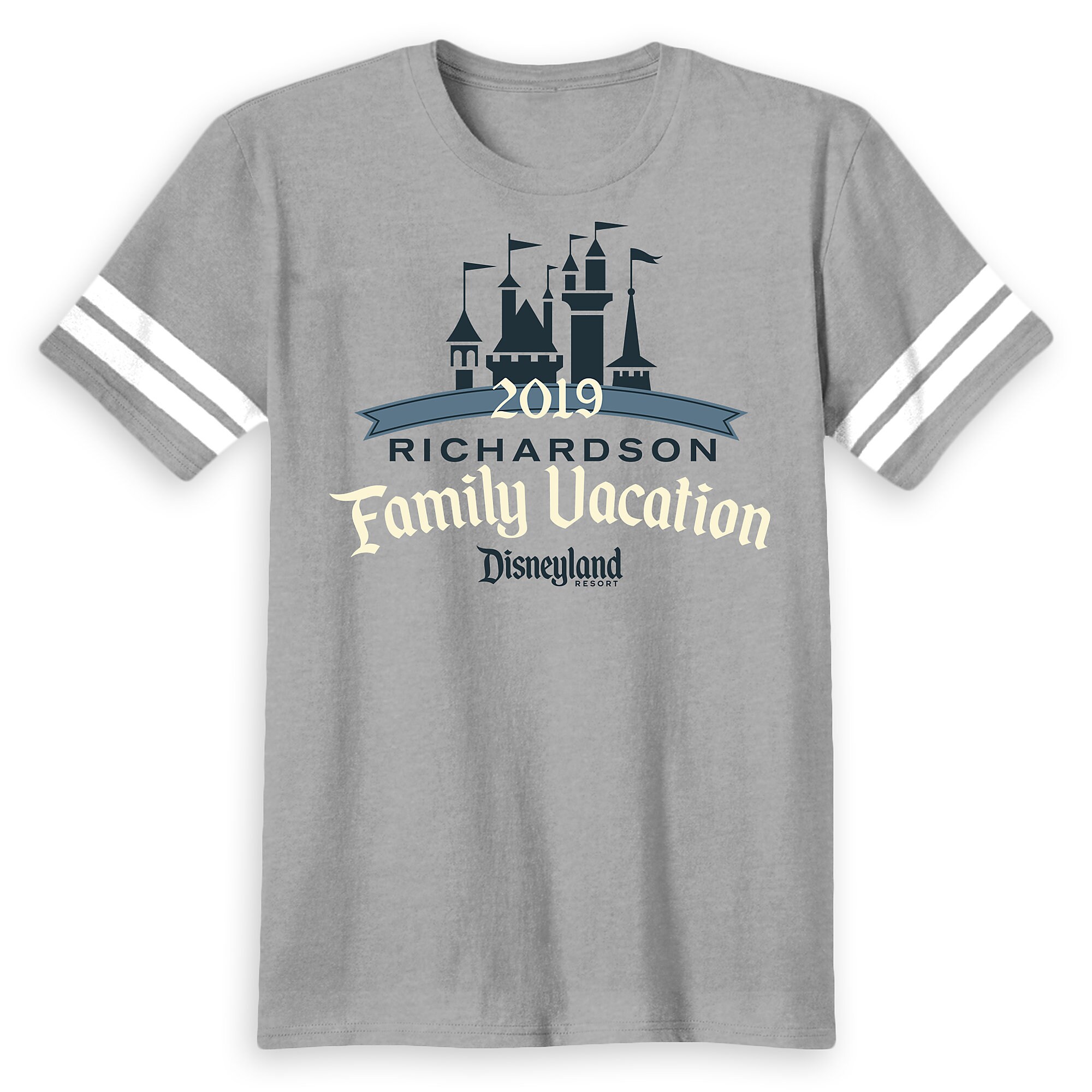 Men's Disneyland Family Vacation 2019 Football T-Shirt - Customized
