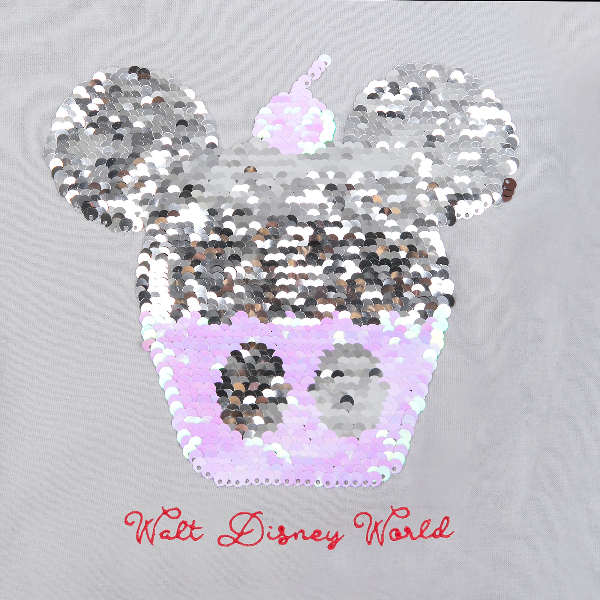 Mickey Mouse Cupcake Reversible Sequin T-Shirt for Women - Walt Disney World