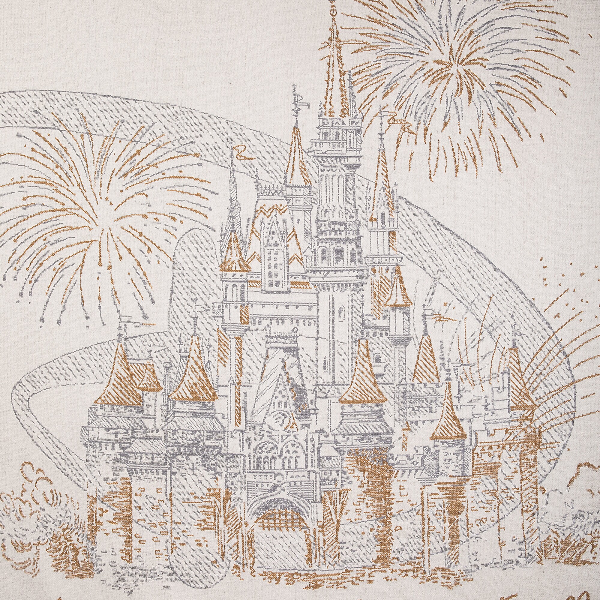 Cinderella Castle Damask Throw - Walt Disney World