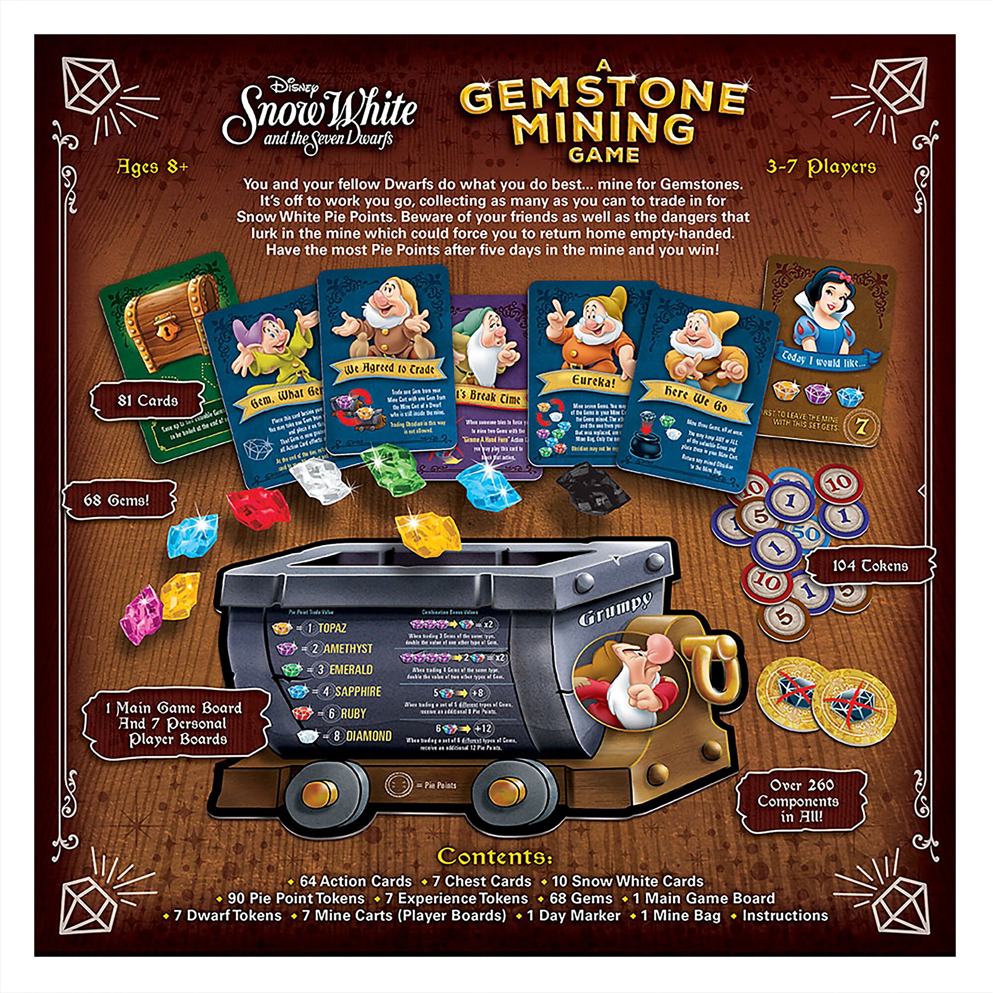 Snow White Gemstone Mining Board Game