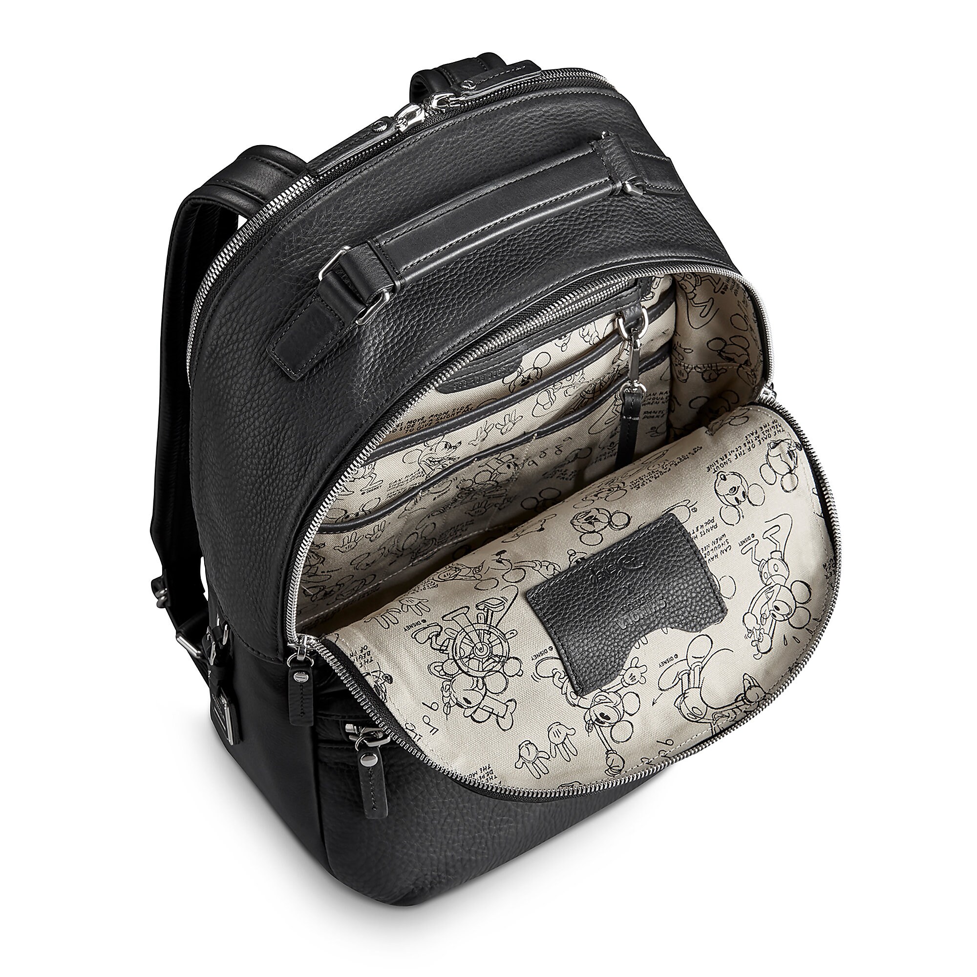 Mickey Mouse Steamboat Willie Leather Backpack by Shinola