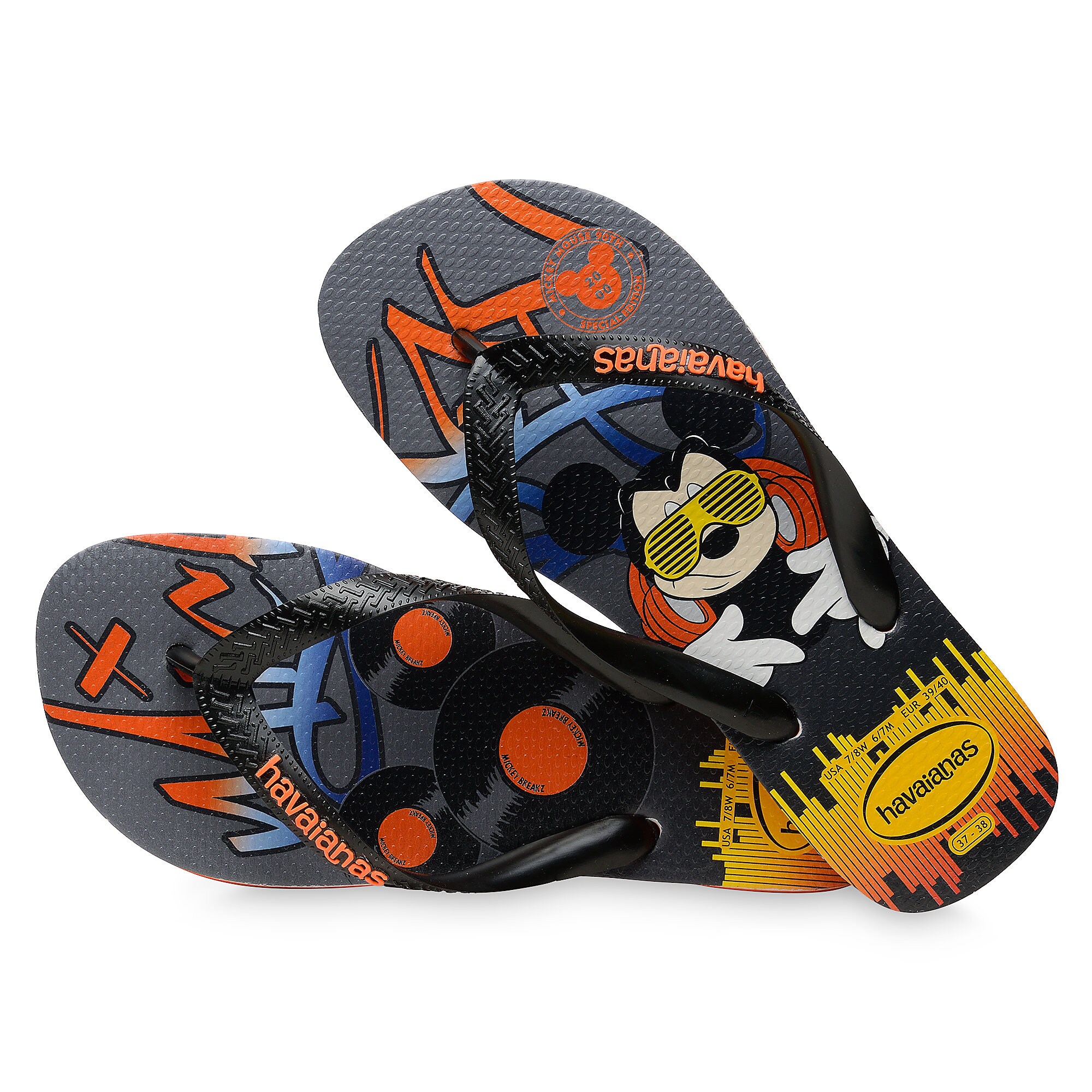 Mickey Mouse Hip Hop Flip Flops for Adults by Havaianas - 2000s