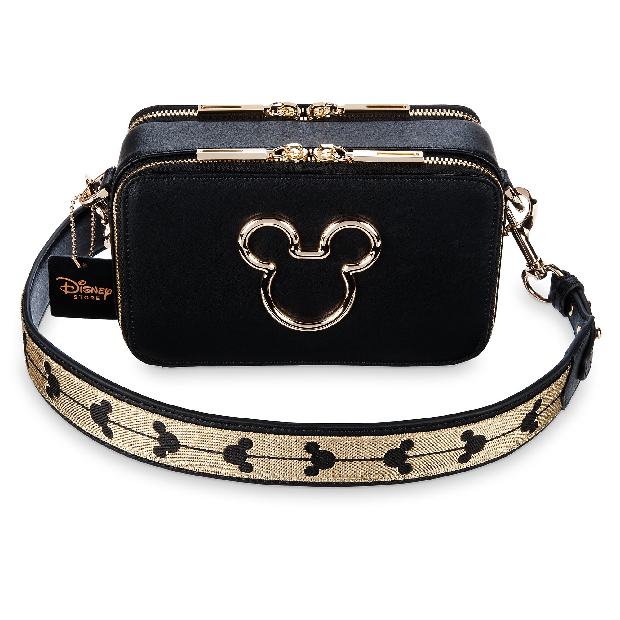 Mickey Mouse Black and Gold Shoulder Bag