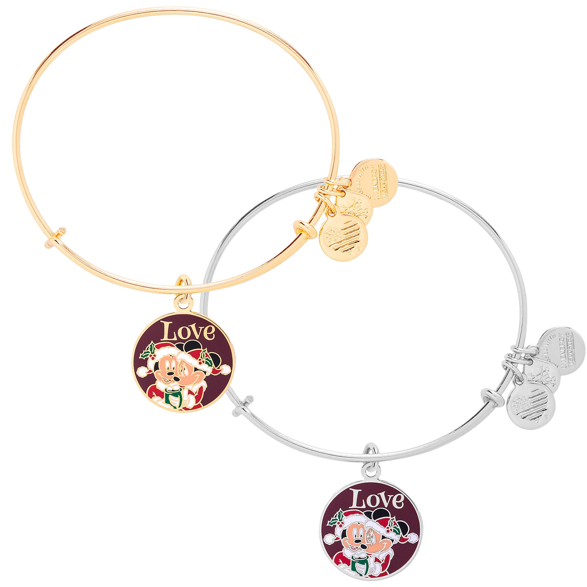 Santa Mickey and Minnie Mouse Bangle by Alex and Ani