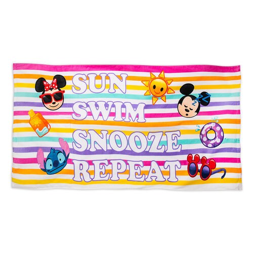 Disney Emoji Premium Beach Towel with Bag shopDisney