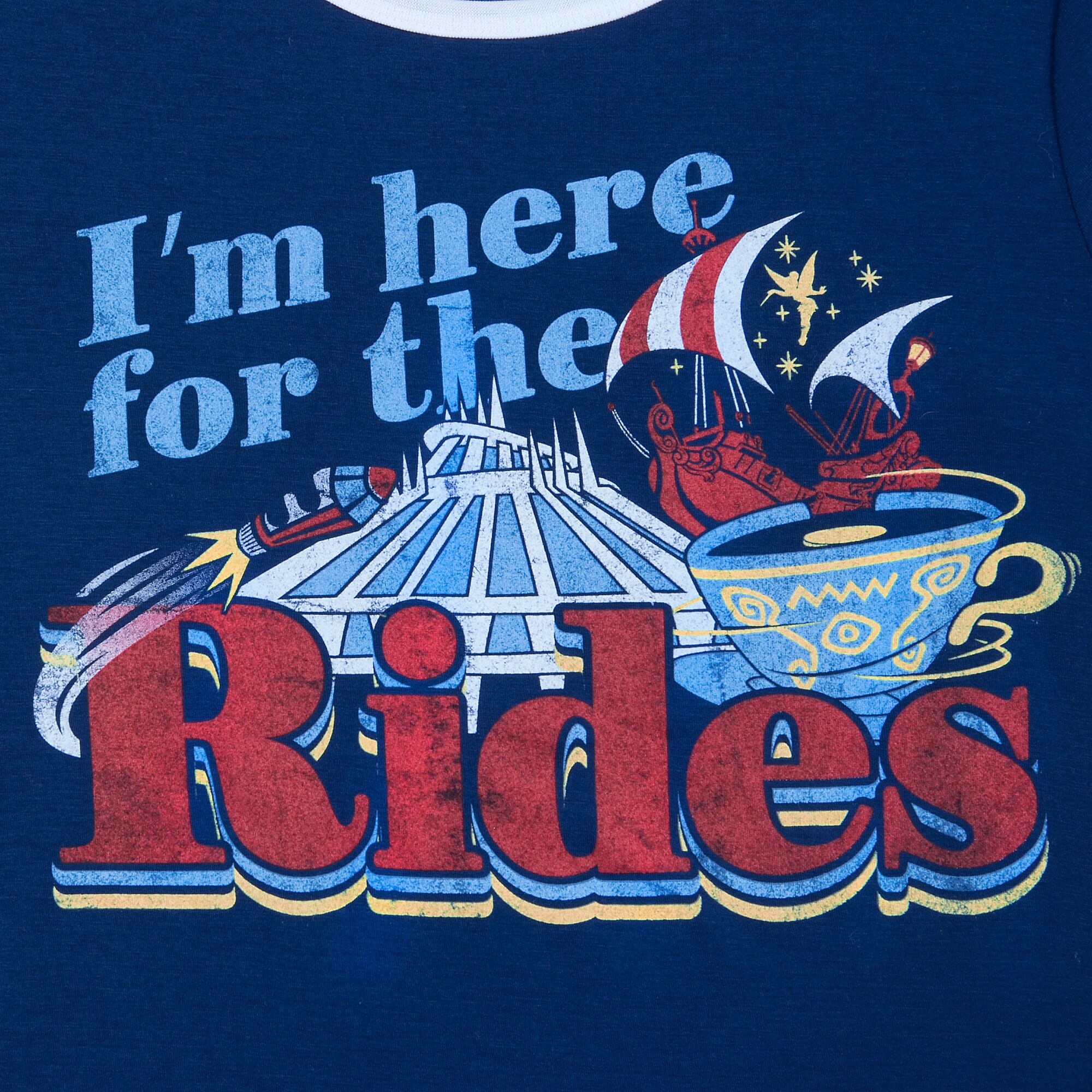 Disney Parks ''I'm here for the Rides'' Ringer T-Shirt for Women
