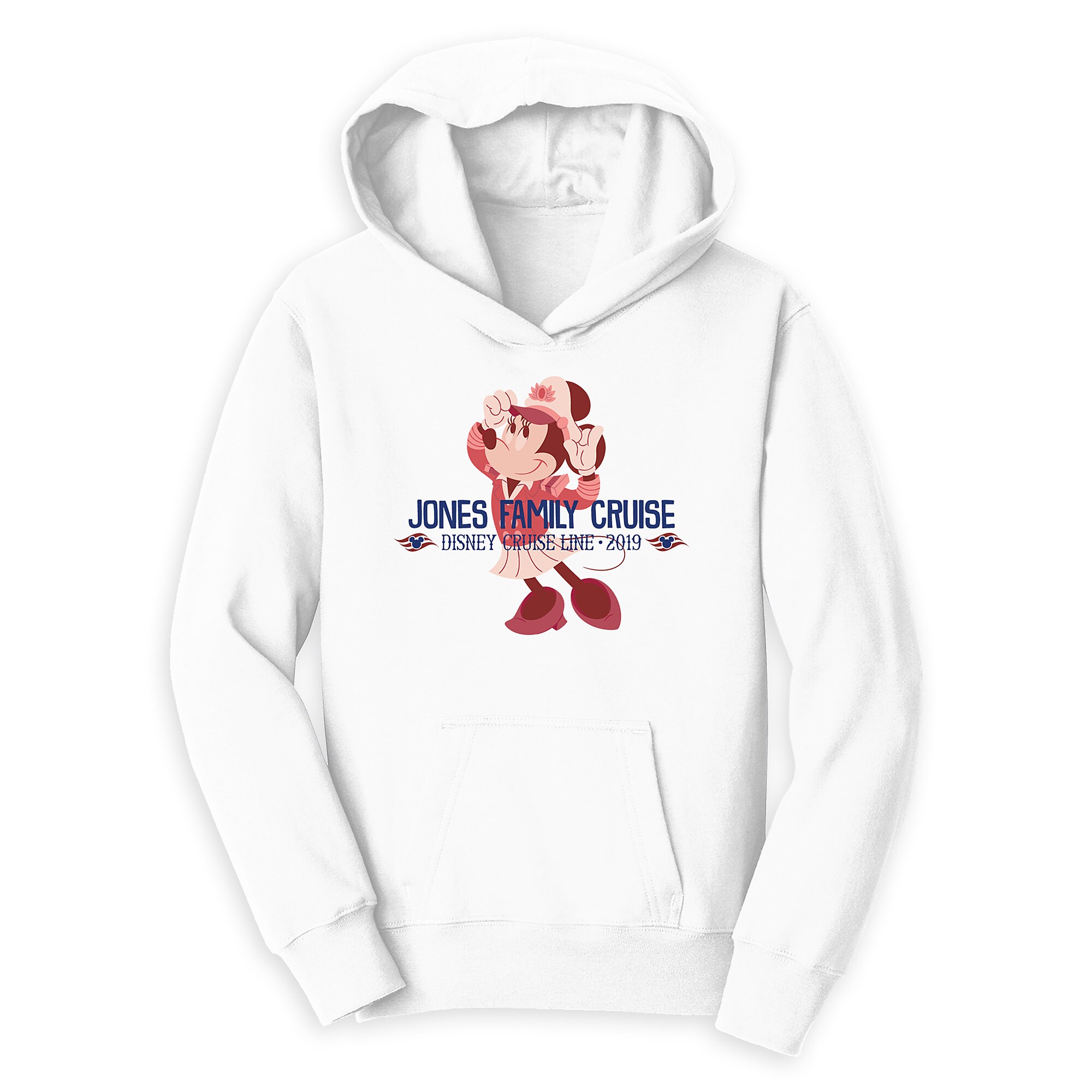 Kids' Captain Minnie Mouse Disney Cruise Line Family Cruise 2019 Pullover Hoodie - Customized